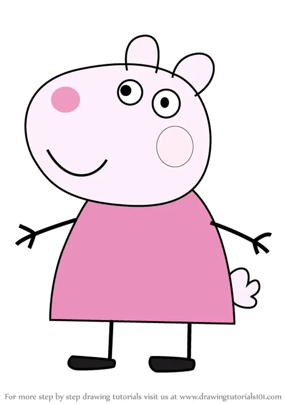 Learn How to Draw Suzy Sheep from Peppa Pig (Peppa Pig) Step by Step :  Drawing Tutorials