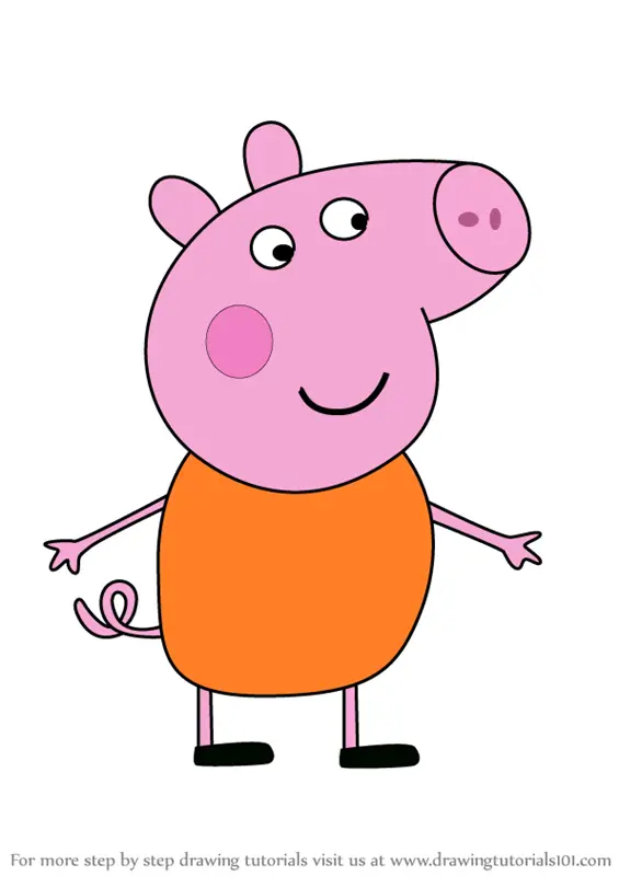 Learn How to Draw Tobias Pig from Peppa Pig (Peppa Pig) Step by Step :  Drawing Tutorials