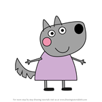 How to Draw Wendy Wolf from Peppa Pig