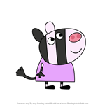 How to Draw Zaza from Peppa Pig