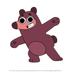 How to Draw Baxter Bear from Pikwik Pack