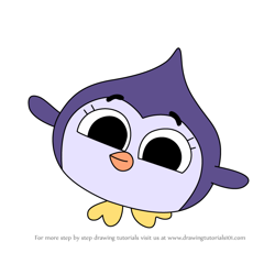 How to Draw Petra Penguin from Pikwik Pack