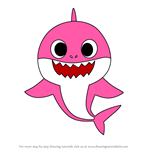 How to Draw Mommy Shark from Pinkfong