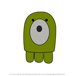 How to Draw Green Alien from Pocoyo