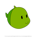 How to Draw Round Fish from Pocoyo