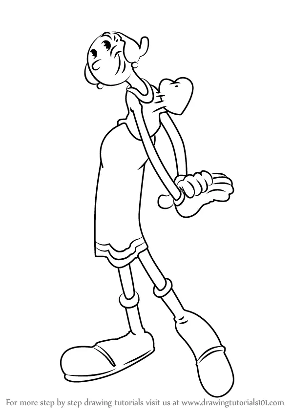 Popeye And Olive Oil Coloring Pages - Food Ideas