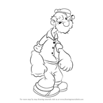 How to Draw Poopdeck Pappy from Popeye the Sailor
