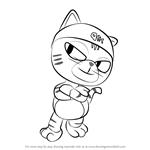 How to Draw Nyao from Pororo the Little Penguin