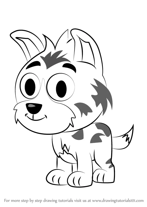 Learn How to Draw Bumper from Pound Puppies (Pound Puppies) Step by Step :  Drawing Tutorials