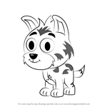How to Draw Bumper from Pound Puppies
