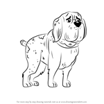 How to Draw Champ from Pound Puppies