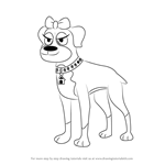 How to Draw Cookie from Pound Puppies