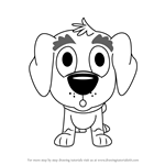 How to Draw Corky from Pound Puppies