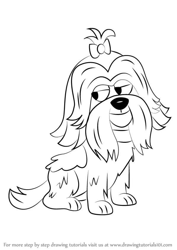 Learn How to Draw Foo Foo from Pound Puppies (Pound Puppies) Step by Step :  Drawing Tutorials