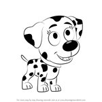 How to Draw Roxie from Pound Puppies
