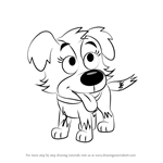 How to Draw Zipper from Pound Puppies
