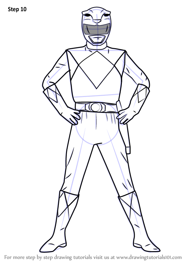 Learn How to Draw Yellow Ranger from Power Rangers (Power Rangers) Step