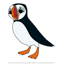 How to Draw Papa from Puffin Rock