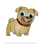 How to Draw Rolly from Puppy Dog Pals