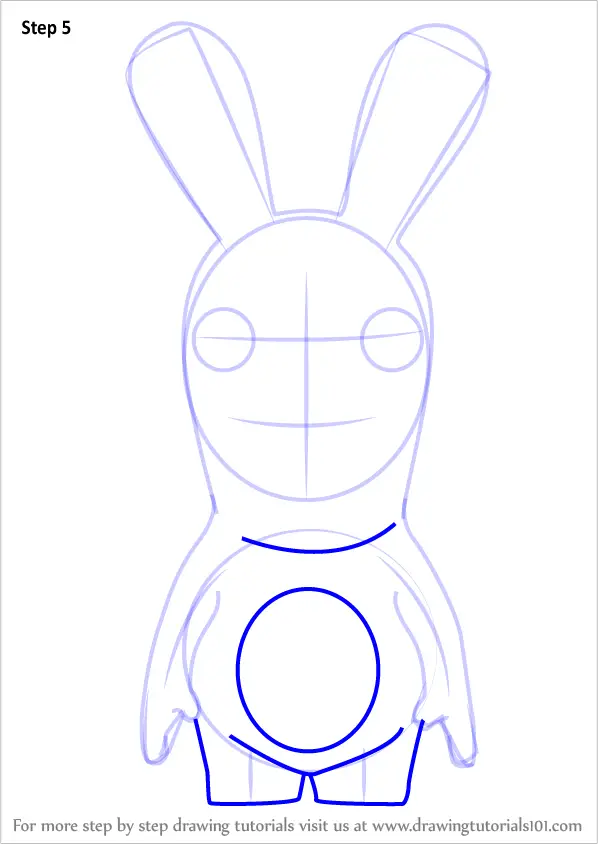 Learn How to Draw Rabbid from Rabbids Invasion (Rabbids Invasion) Step