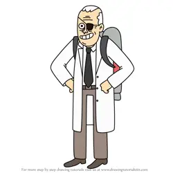 How to Draw Dr. Langer from Regular Show