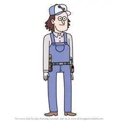How to Draw Elevator Repairman from Regular Show