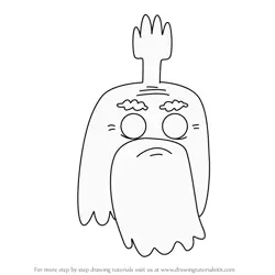 How to Draw Hi Five Ghost_s Father from Regular Show