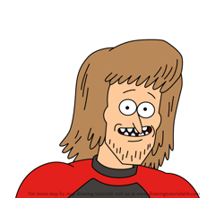 How to Draw Hurl Hurlbutt from Regular Show
