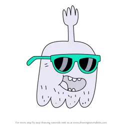 How to Draw Low Five Ghost from Regular Show