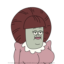 How to Draw Muscle Mom from Regular Show