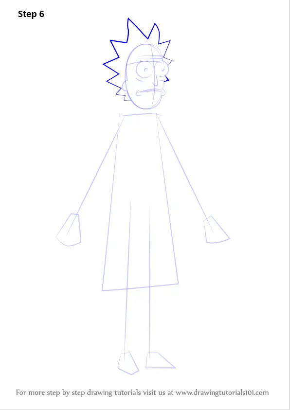 Learn How to Draw Rick from Rick and Morty (Rick and Morty) Step by