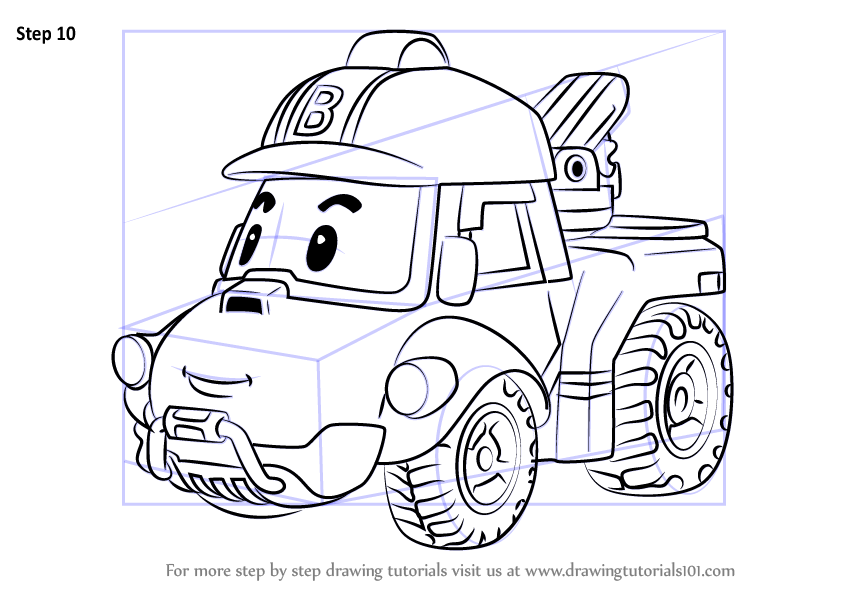 Learn How to Draw Bucky from Robocar Poli Robocar Poli 