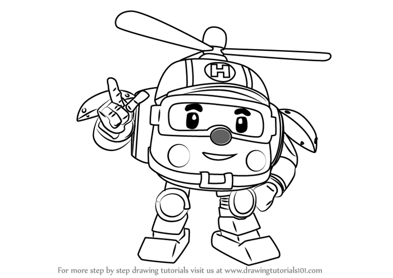 Learn How to Draw Helly from Robocar  Poli  Robocar  Poli  