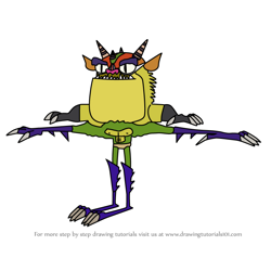 How to Draw Monster from Fanboy & Chum Chum