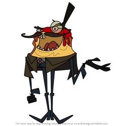 How to Draw Professor Flan from Fanboy & Chum Chum
