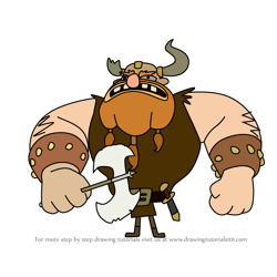 How to Draw Thorvald the Red from Fanboy & Chum Chum