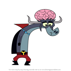 How to Draw Brainy Yak from Robotboy