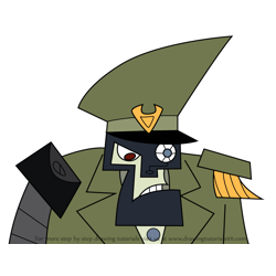 How to Draw General Yakitori from Robotboy