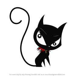 How to Draw Doom Kitty from Ruby Gloom
