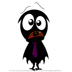 How to Draw Scaredy Bat from Ruby Gloom