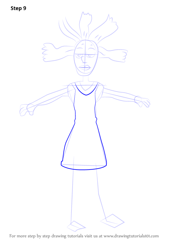 How to Draw Cynthia from Rugrats (Rugrats) Step by Step