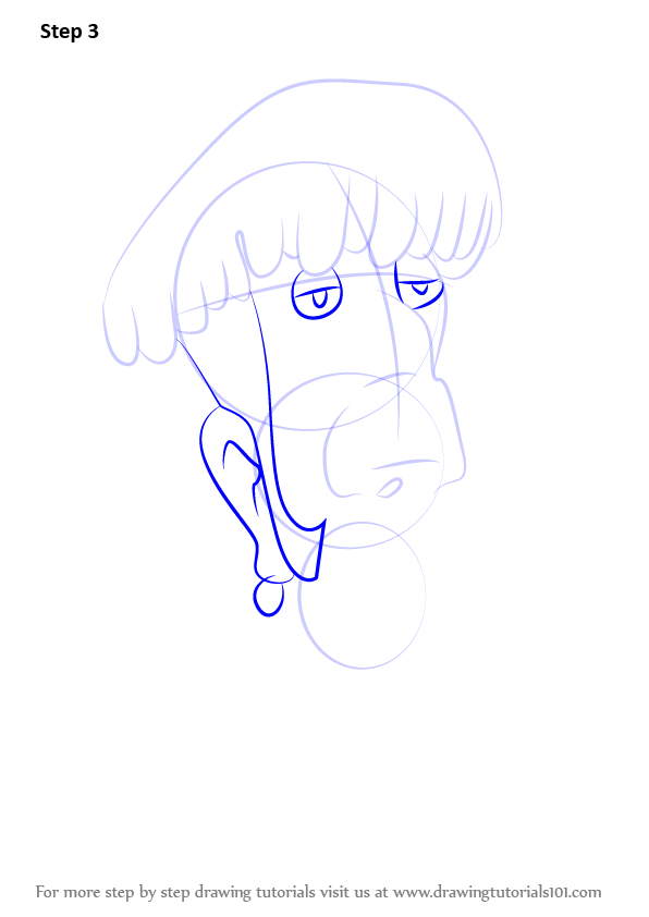 Step by Step How to Draw JeanClaude from Rugrats