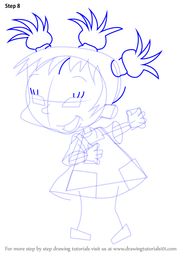Learn How to Draw Kimi Finster from Rugrats (Rugrats) Step by Step