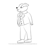 How to Draw Bill Badger from Rupert