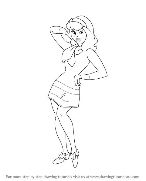 How to Draw Daphne from Scooby-Doo (Scooby-Doo) Step by Step ...
