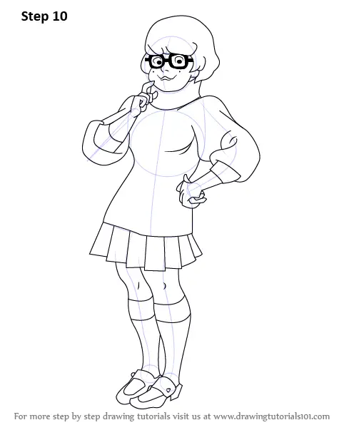 Learn How to Draw Velma from Scooby-Doo (Scooby-Doo) Step by Step ...