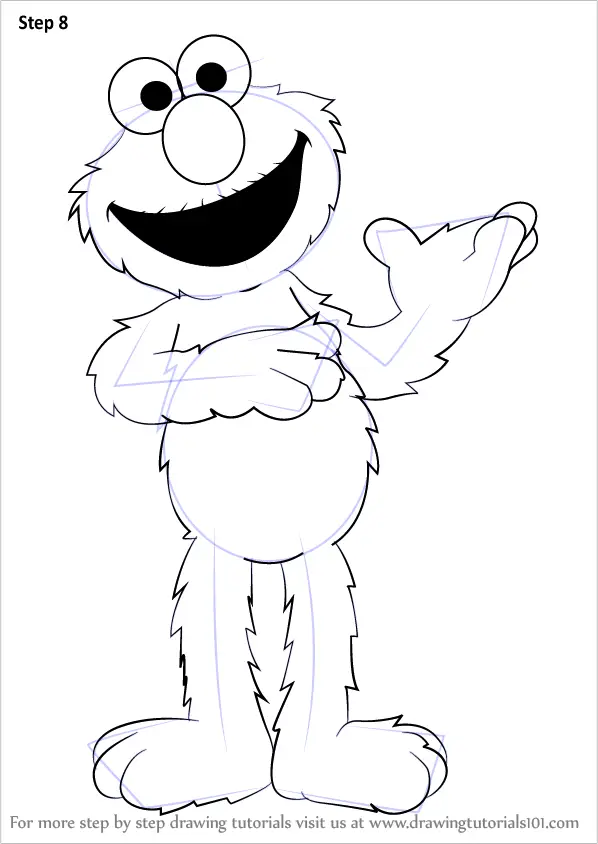 learn how to draw elmo from sesame street sesame street step by step