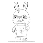 How to Draw Uncle Bun from Sheriff Callie's Wild West