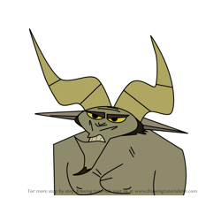 How to Draw Demon Teacher from Sidekick