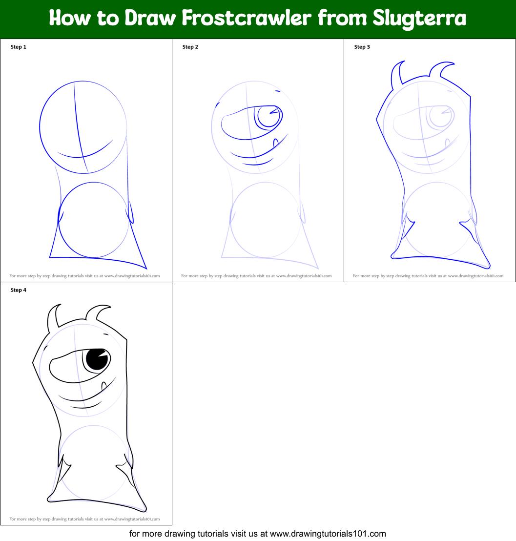 How to Draw Frostcrawler from Slugterra Printable Step by Step